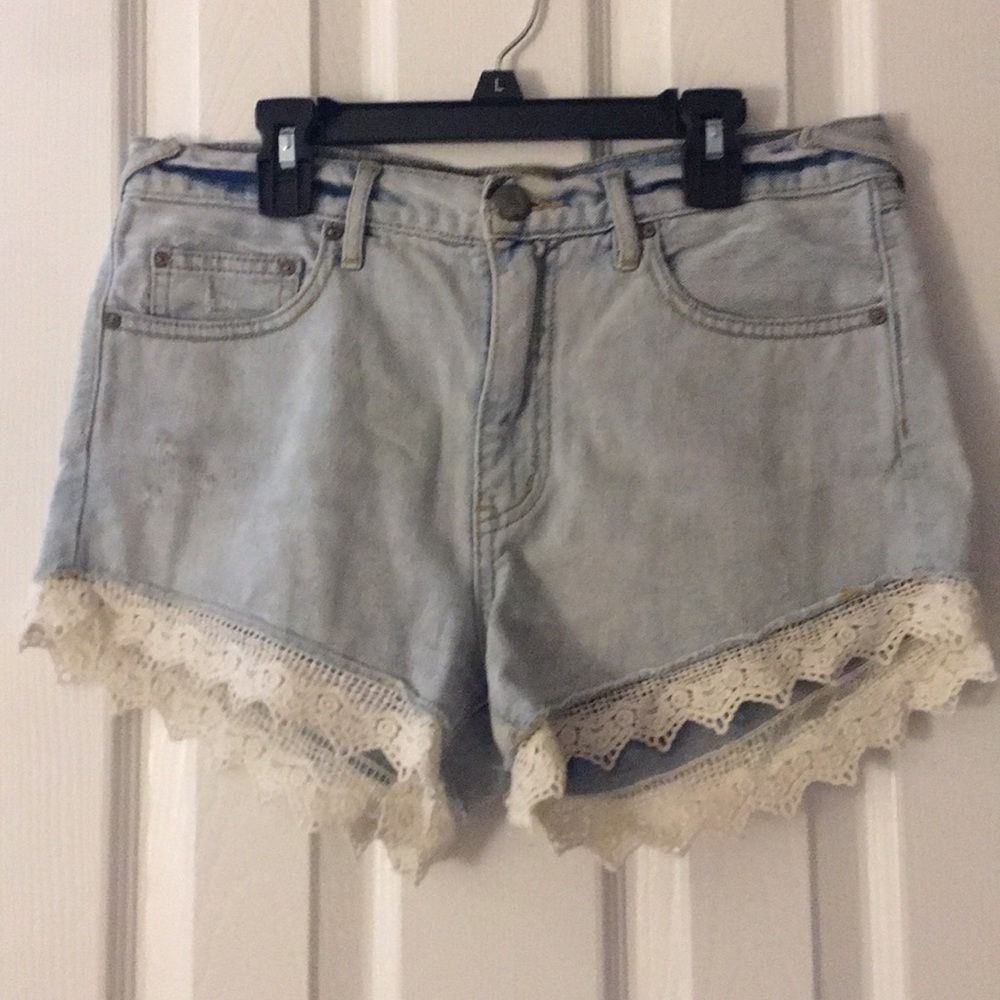 Free People High Waisted Denim Shorts